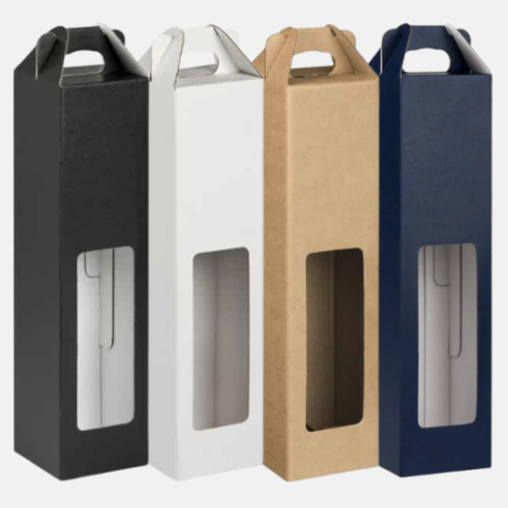 Single Bottle Window Wine Box